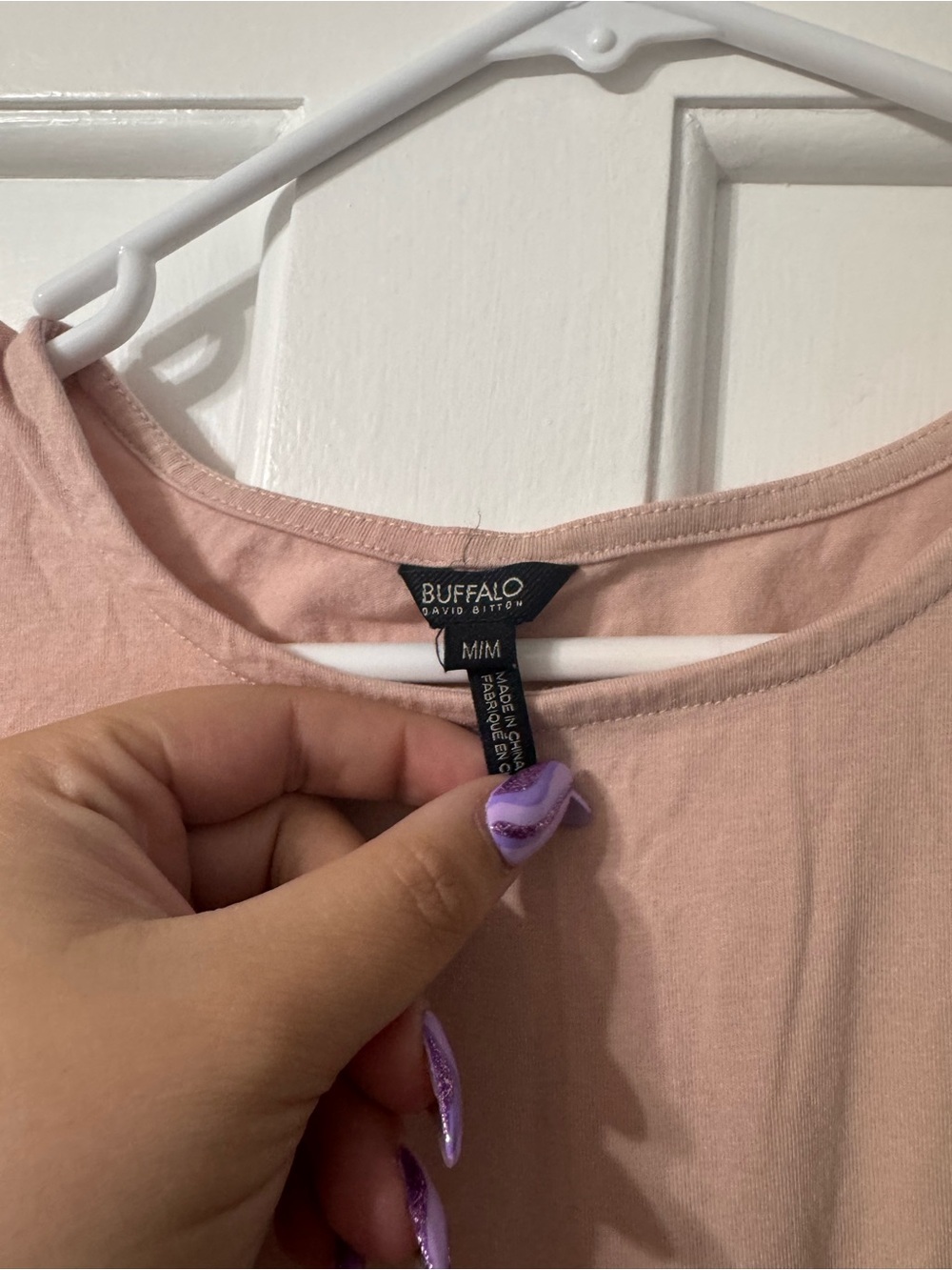 Buffalo David Bitton Dusty Rose Cold-Shoulder Ruffle Long Sleeve Top - Picture 4 of 4